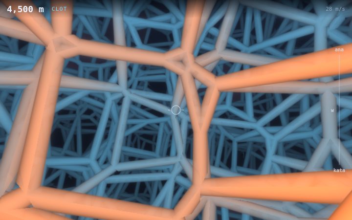 A random foam with a few cells filled solid
