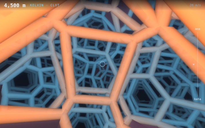 The loosened Kelvin foam, still made of hexagons and pentagons